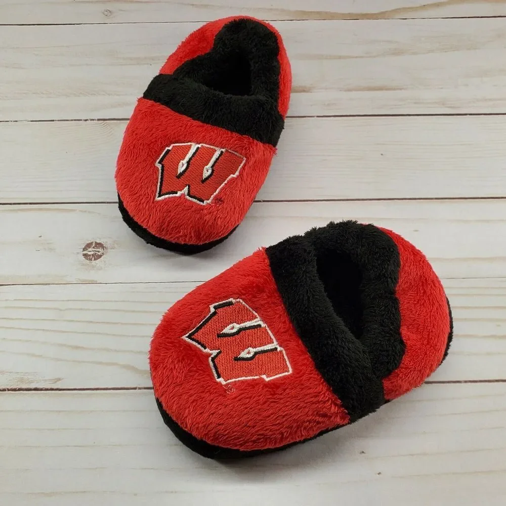 Wisconsin Badgers Toddler Slippers Size 5 Size‎ 6